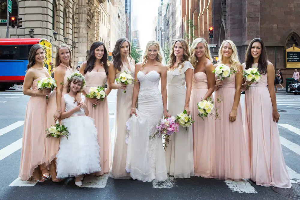 Long and short bridesmaid dresses together deals
